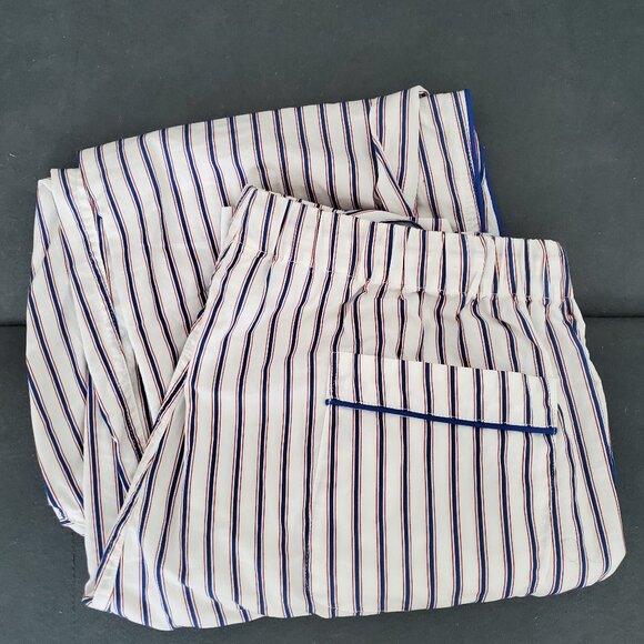 Marina Pajama Set in Cream, Blue & Red Dual Stripe [M] - Picture 6 of 8